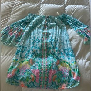 Lily Pulitzer off shoulder knee length dress